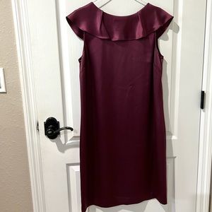 St. John Burgundy Midi Dress